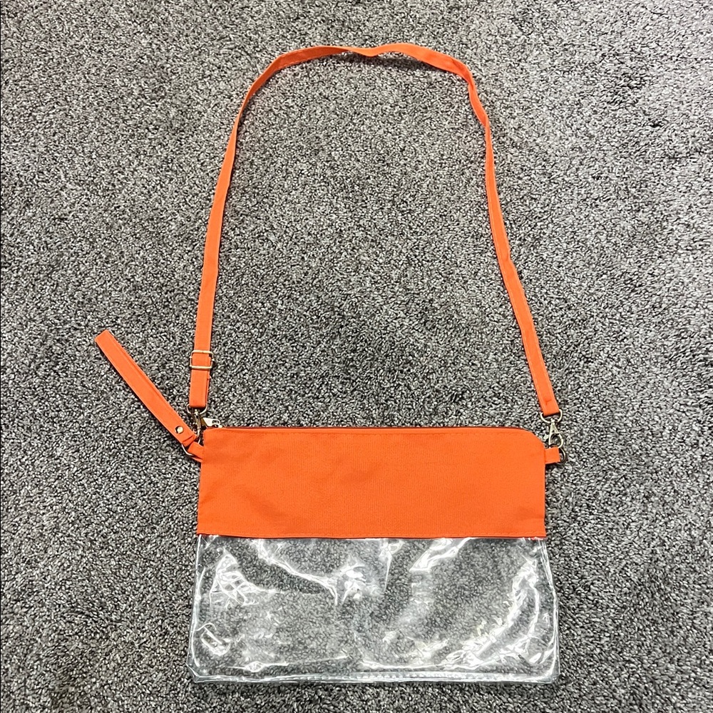 Transparent Orange Crossbody Bag